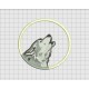 Wolf Howling at the Moon Applique Embroidery Design in 4x4 5x5 6x6 and 7x7 Sizes