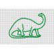 Brontosaurus Apatosaurus Dinosaur Applique Embroidery Design in 4x4 5x7 and 6x10" Sizes