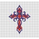 Cross Tribal Vine Wrap Fill Stitch Embroidery Design in 2x2 3x3 4x4 5x5 and 6x6 inch Sizes
