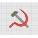 Hammer and Sickle Communism Symbol Embroidery Design in .5" 1"x1" 2x2 3x3 and 4x4 inch Sizes