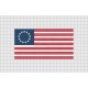 Betsy Ross Flag USA 13 Colonies Embroidery Design in 4x4 and 5x7 Sizes