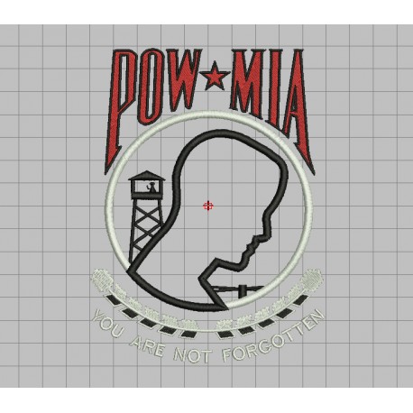  POW MIA Prisoners of War Missing in Action Applique Embroidery Design in 4x4 5x7 and 6x10 Sizes