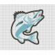 Fish Jumping Applique Embroidery Design in 4x4 5x5 and 6x6 Sizes