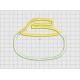 Curling Stone Rock Applique Embroidery Design in 3x3 4x4 5x5 and 6x6 Sizes