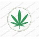 Marijuana Cannabis Leaf Circle Applique Embroidery Design in 2x2 3x3 4x4 and 5x5 Sizes