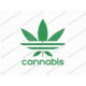 Cannabis with Text Leaf Embroidery Design in 3x3 4x4 and 5x5 Sizes