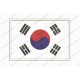 South Korea Korean Flag Applique Embroidery Design in 4x4 and 5x7 Sizes