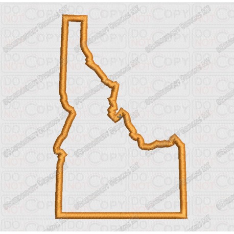Idaho State Applique Embroidery Design in 4x4 and 5x7 Sizes