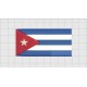 Cuba Country Flag Embroidery Design in 2x2 3x3 4x4 and 5x7 Sizes