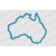 Australia Country Applique Embroidery Design in 4x4 and 5x7 Sizes