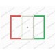 Italy France 3 Vertical Line Flag Applique Embroidery Design in 3x3 4x4 and 5x7 Sizes