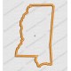 Mississippi State Applique Embroidery Design in 4x4 and 5x7 Sizes