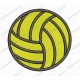 Volleyball Embroidery Design in 1x1 2x2 3x3 4x4 and 5x7 Sizes