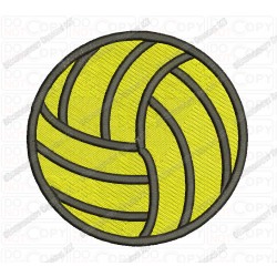 Volleyball Embroidery Design in 1x1 2x2 3x3 4x4 and 5x7 Sizes