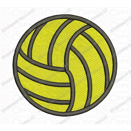 Volleyball Embroidery Design in 1x1 2x2 3x3 4x4 and 5x7 Sizes