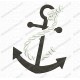 Anchor with Rope Embroidery Design in 2x2 3x3 4x4 and 5x7 Sizes