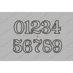 Typewriter Birthday Number Set Applique Machine Embroidery Design 0,1,2,3,4,5,6,7,8, AND 9 in 3x3 4x4 AND 5x5 Sizes