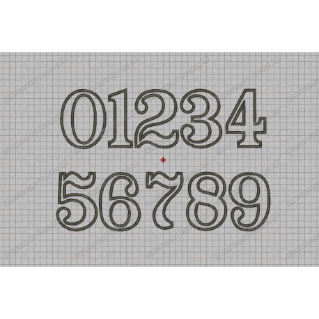 Typewriter Birthday Number Set Applique Machine Embroidery Design 0,1,2,3,4,5,6,7,8, AND 9 in 3x3 4x4 AND 5x5 Sizes