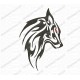Wolf Tribal Tattoo Embroidery Design in 3x3 4x4 and 5x7 Sizes