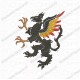 Griffin Griffon Gryphon Heraldy Embroidery Design in 3x3 4x4 and 5x5 Sizes