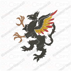 Griffin Griffon Gryphon Heraldy Embroidery Design in 3x3 4x4 and 5x5 Sizes